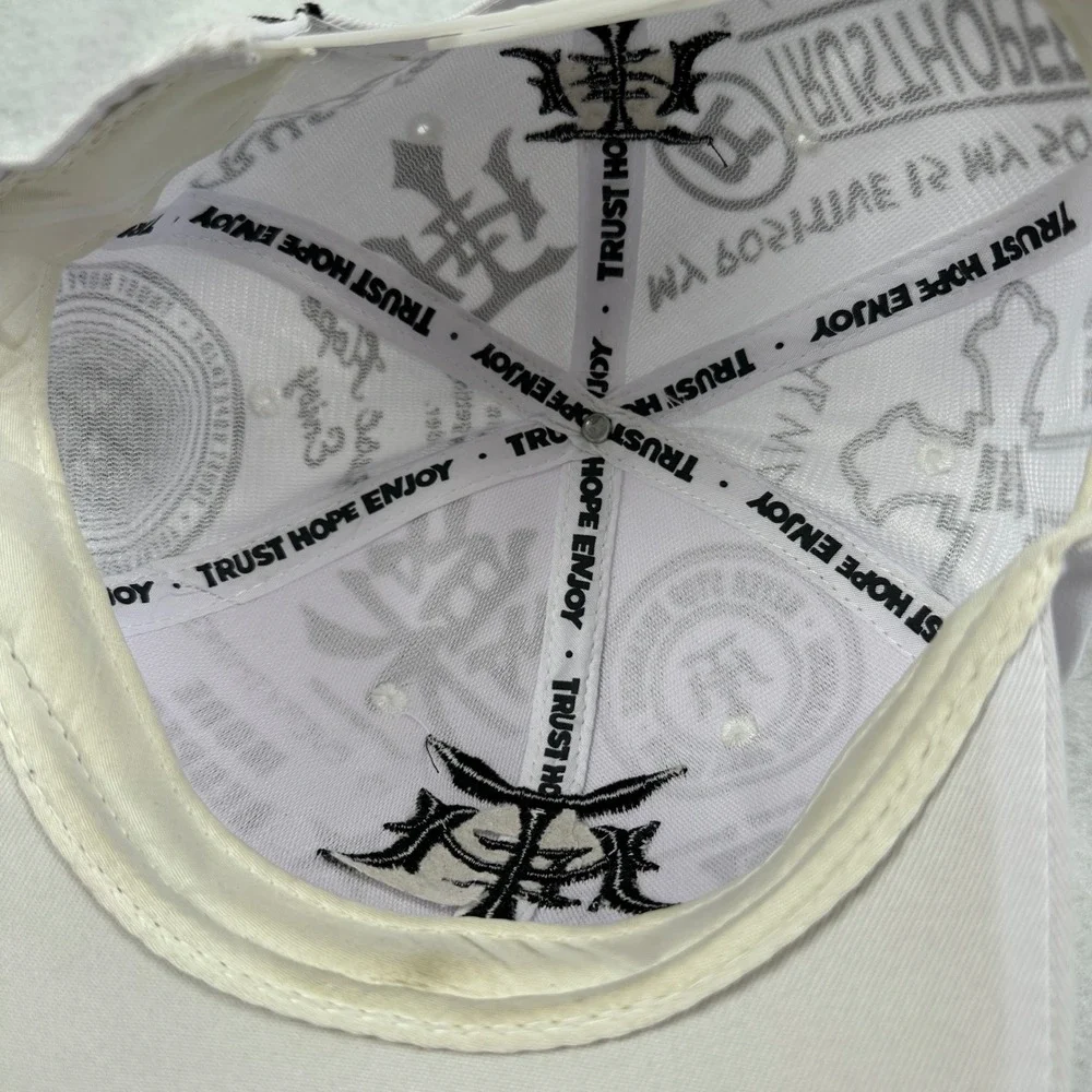 White Graphic‎ Print Snapback Hat Trust Hope Enjoy Never Stop Dreaming